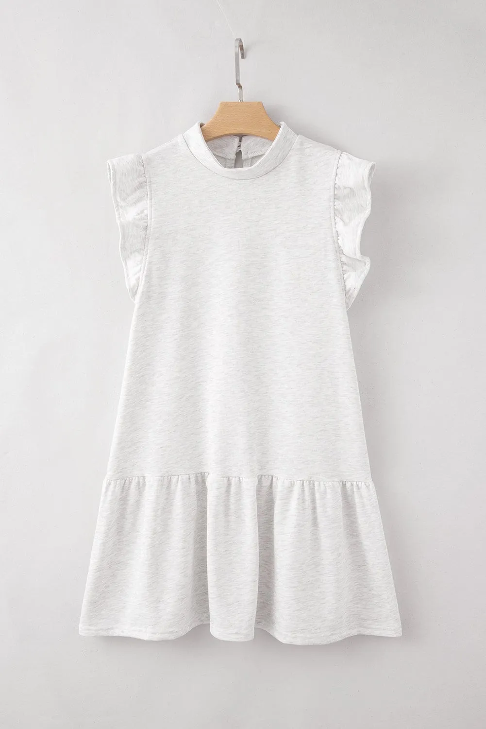 A-Line Ruffle Dress in Grey