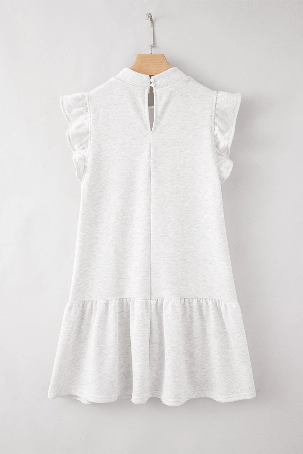 A-Line Ruffle Dress in Grey