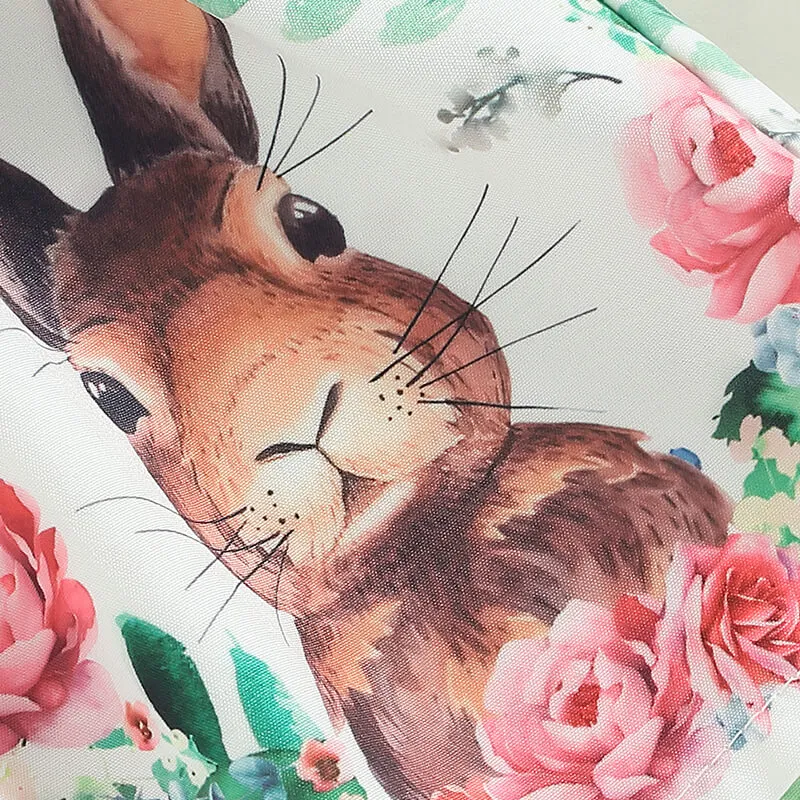 Baby Girl Easter Dress Bunny Floral Print Tutu Party Dresses Sling Bunny Sundress