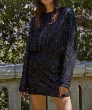 Black Sequin Midnight Hour Dress