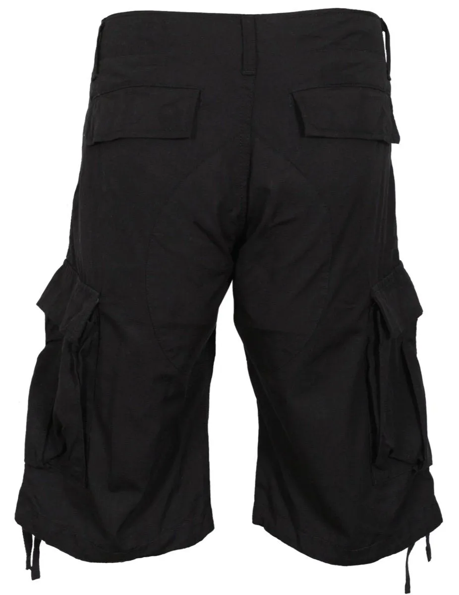 Black Shorter Length Molecule 55002 Lightweight Cargo Shorts