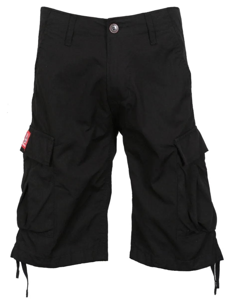 Black Shorter Length Molecule 55002 Lightweight Cargo Shorts