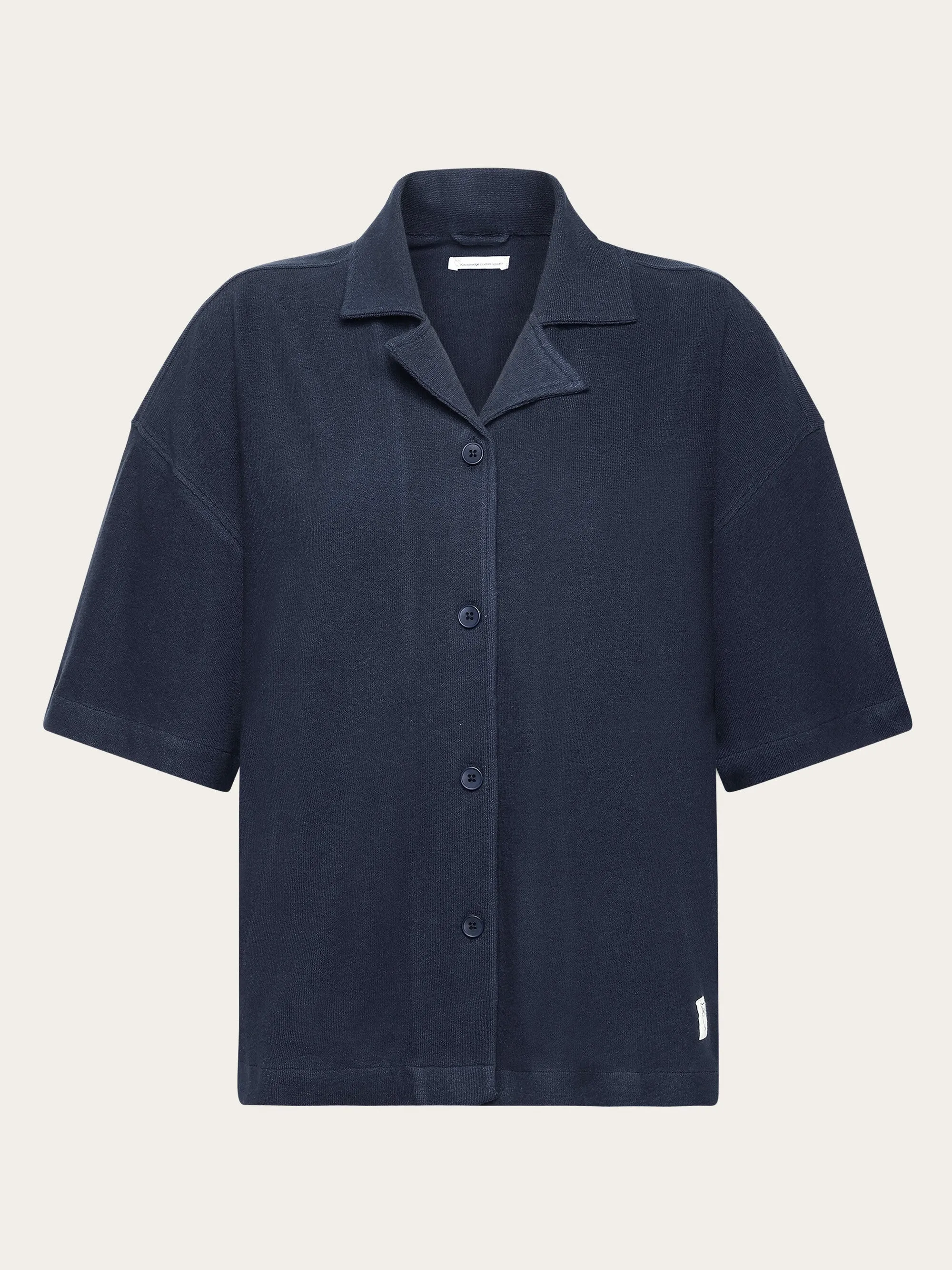 Bouclé short sleeved shirt - GOTS/Vegan - Night Sky