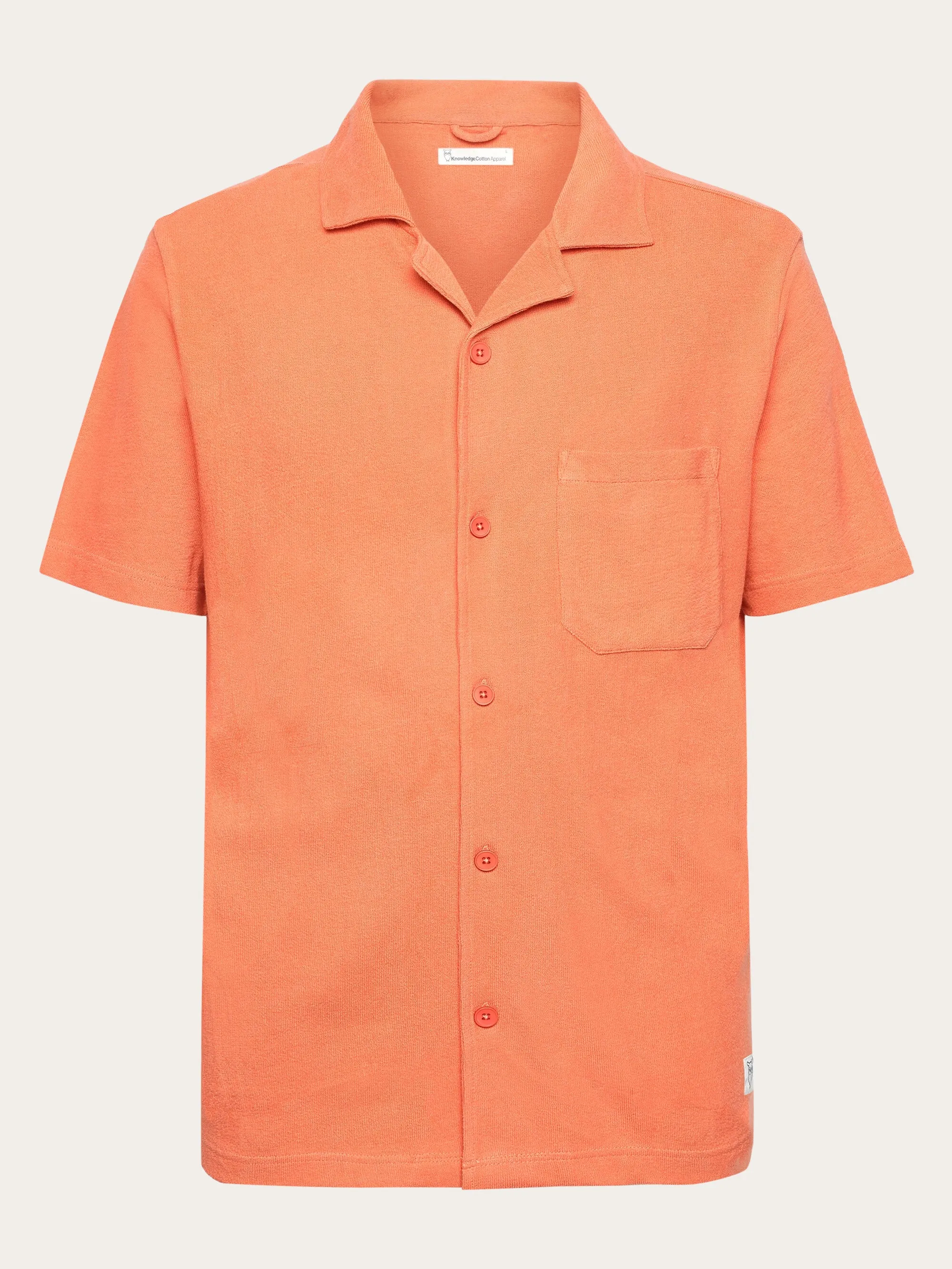 Box fit short sleeve bouclé shirt - GOTS/Vegan - Langoustino