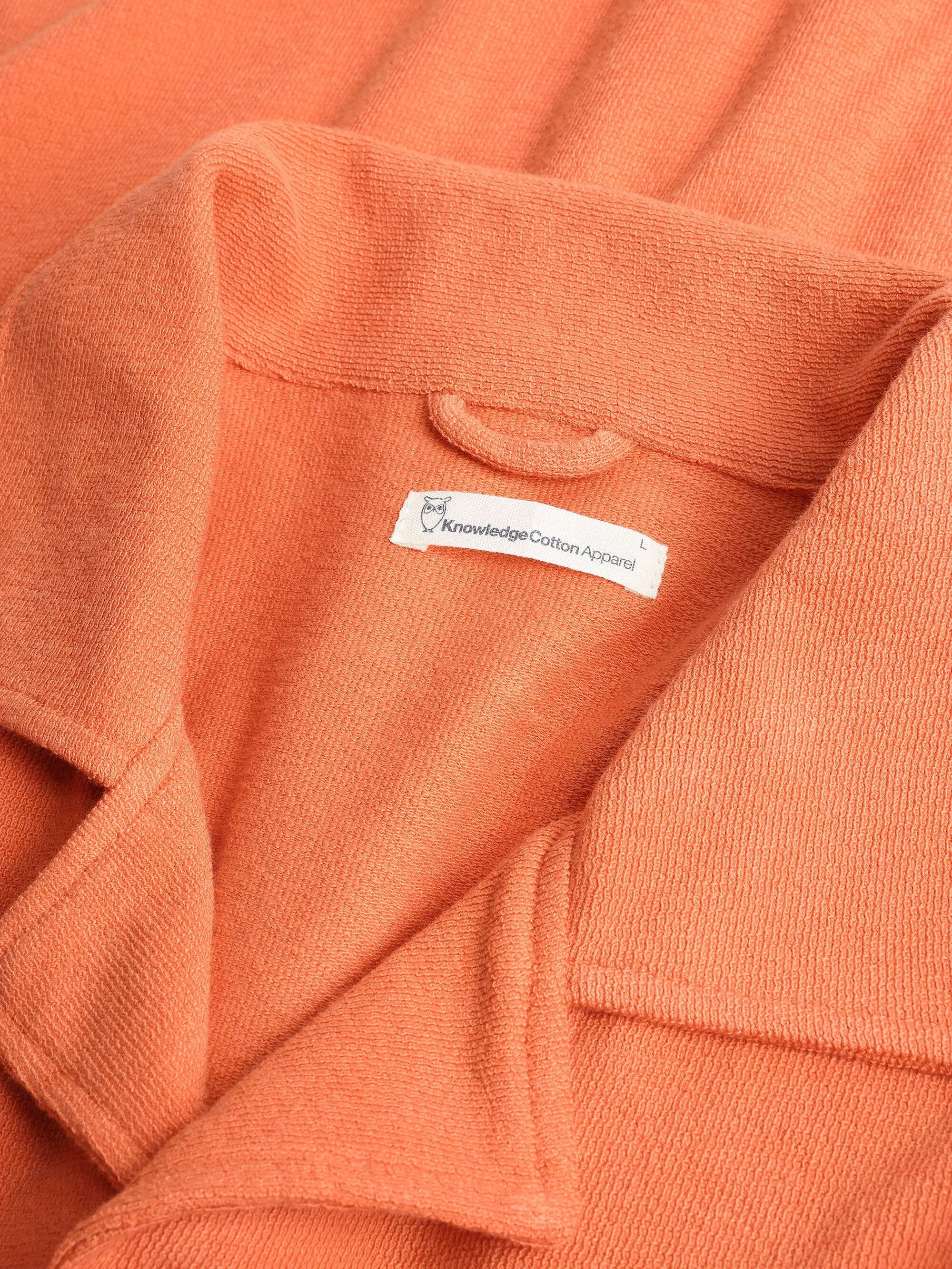 Box fit short sleeve bouclé shirt - GOTS/Vegan - Langoustino
