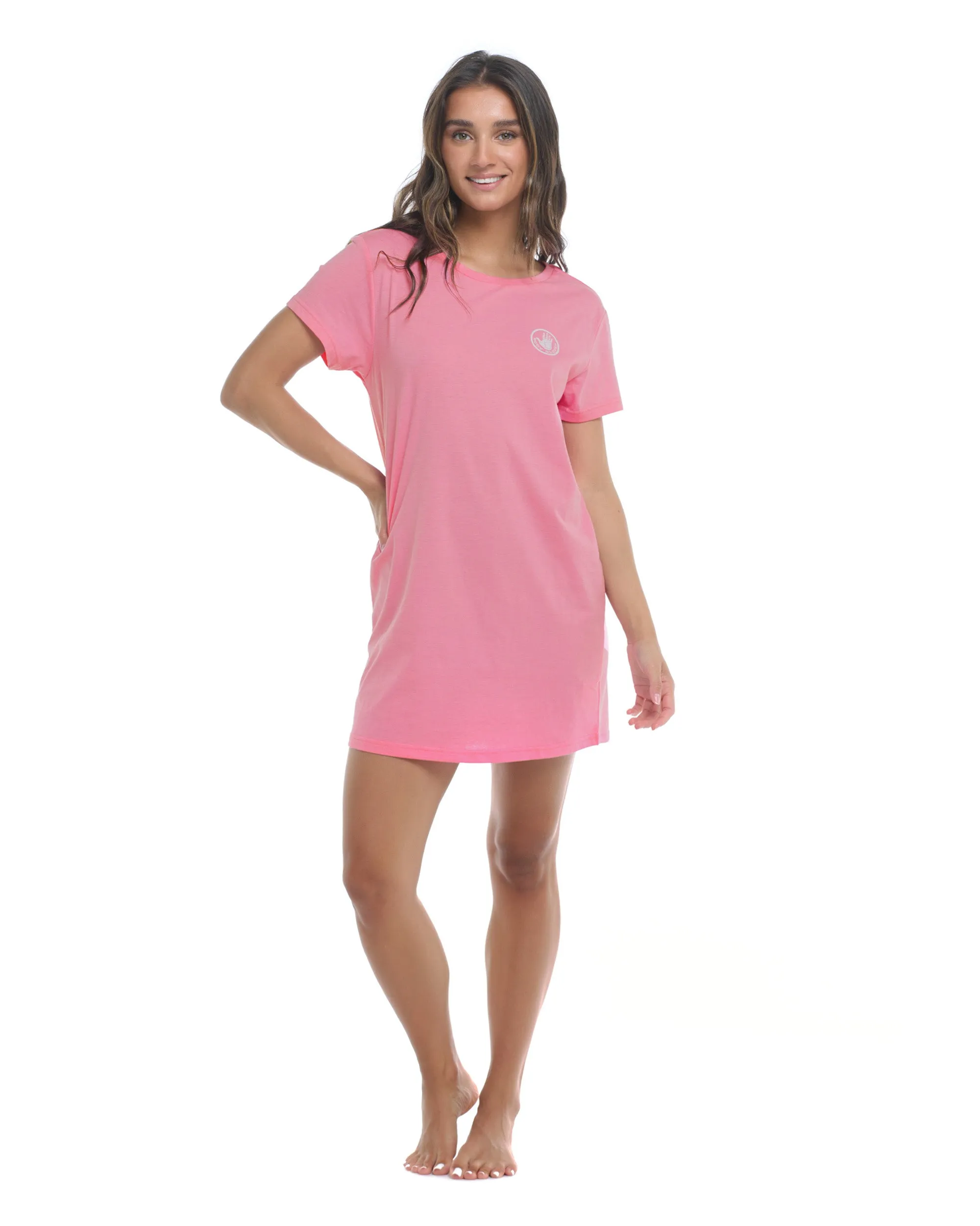 Brielle T-Shirt Dress - Pitaya Heather