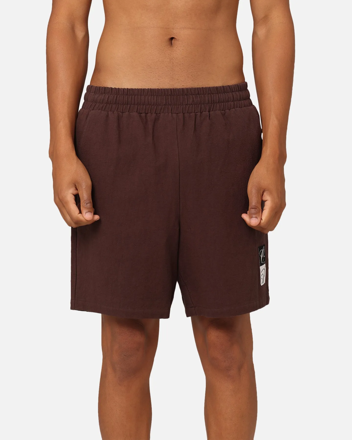 Carre Luxe Linen Shorts Brown