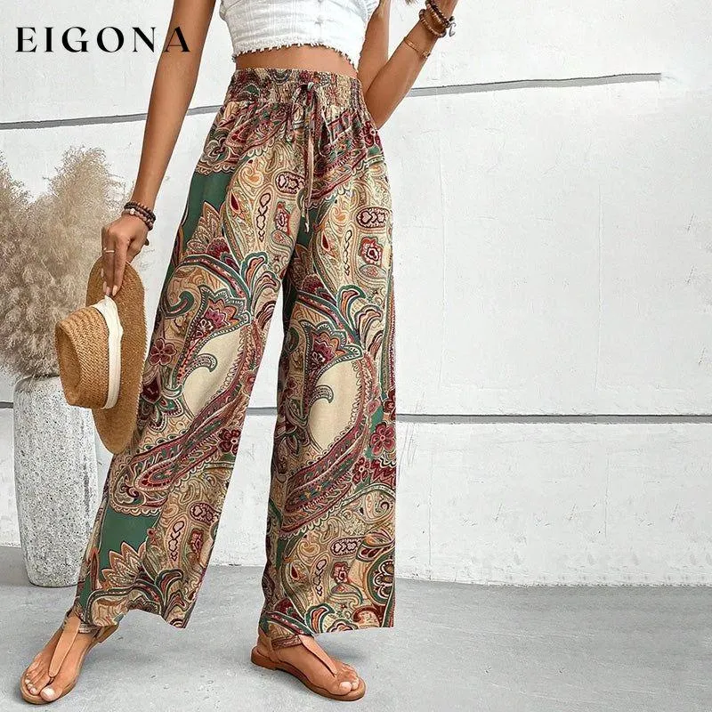 Casual Ethnic Print Pants