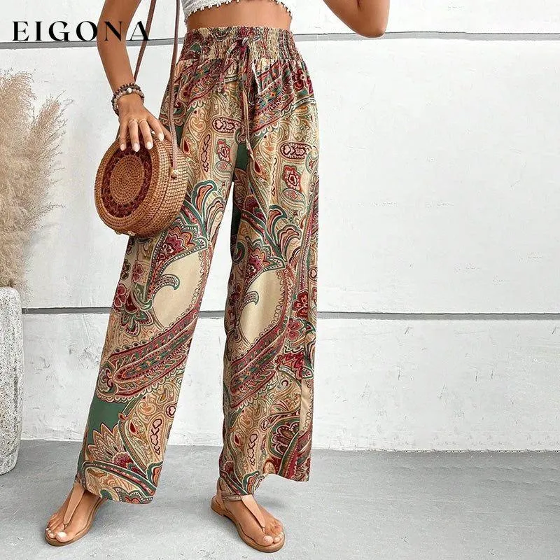 Casual Ethnic Print Pants