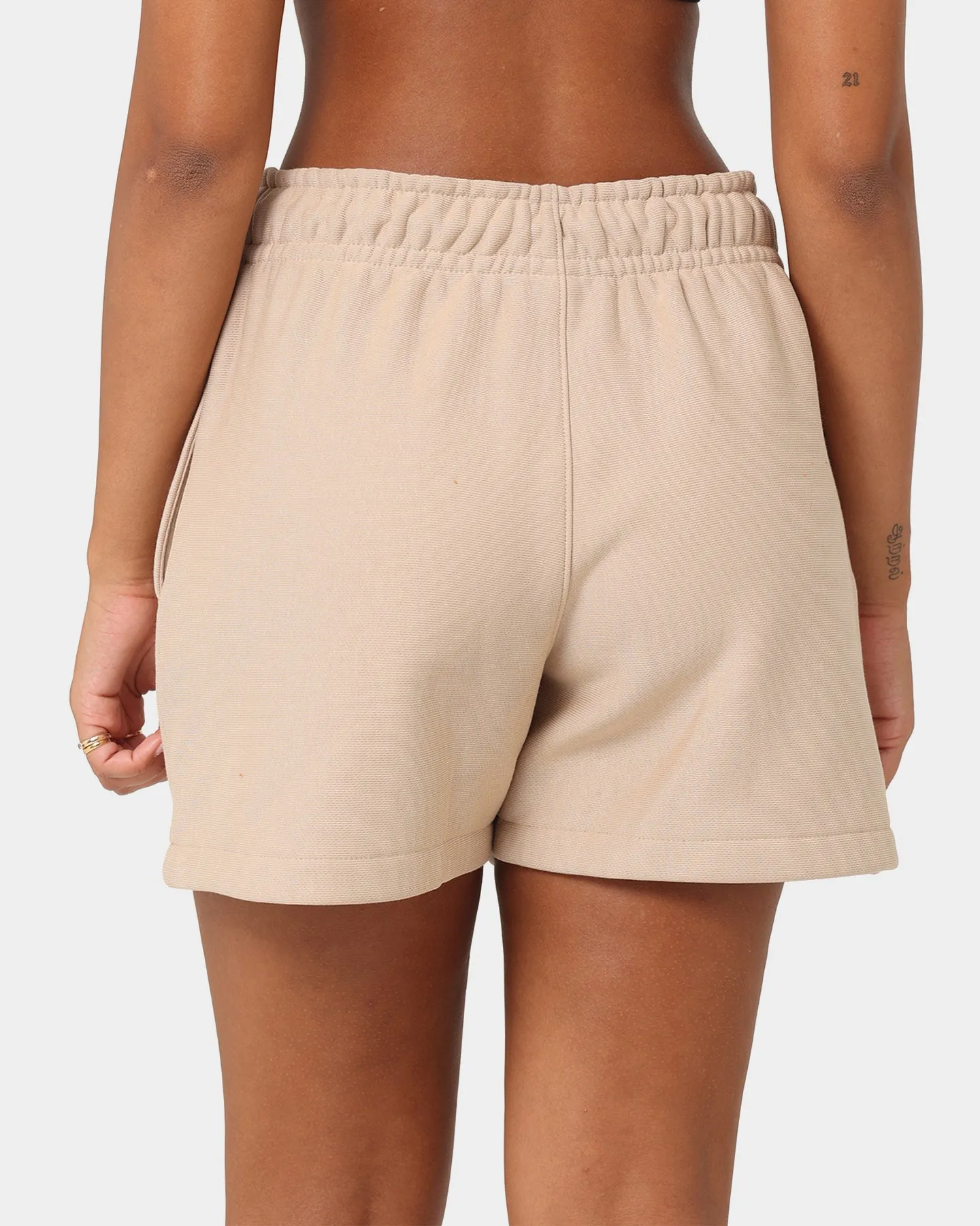 Champion Women's Reverse Weave Relaxed Shorts Cafe Latte