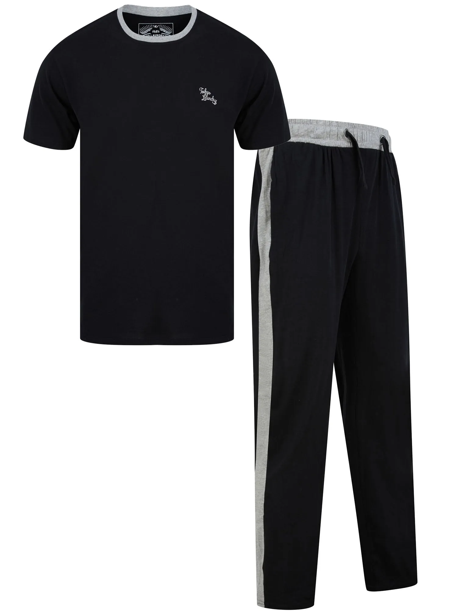 Changing 2pc Cotton Lounge Set in Jet Black - Tokyo Laundry