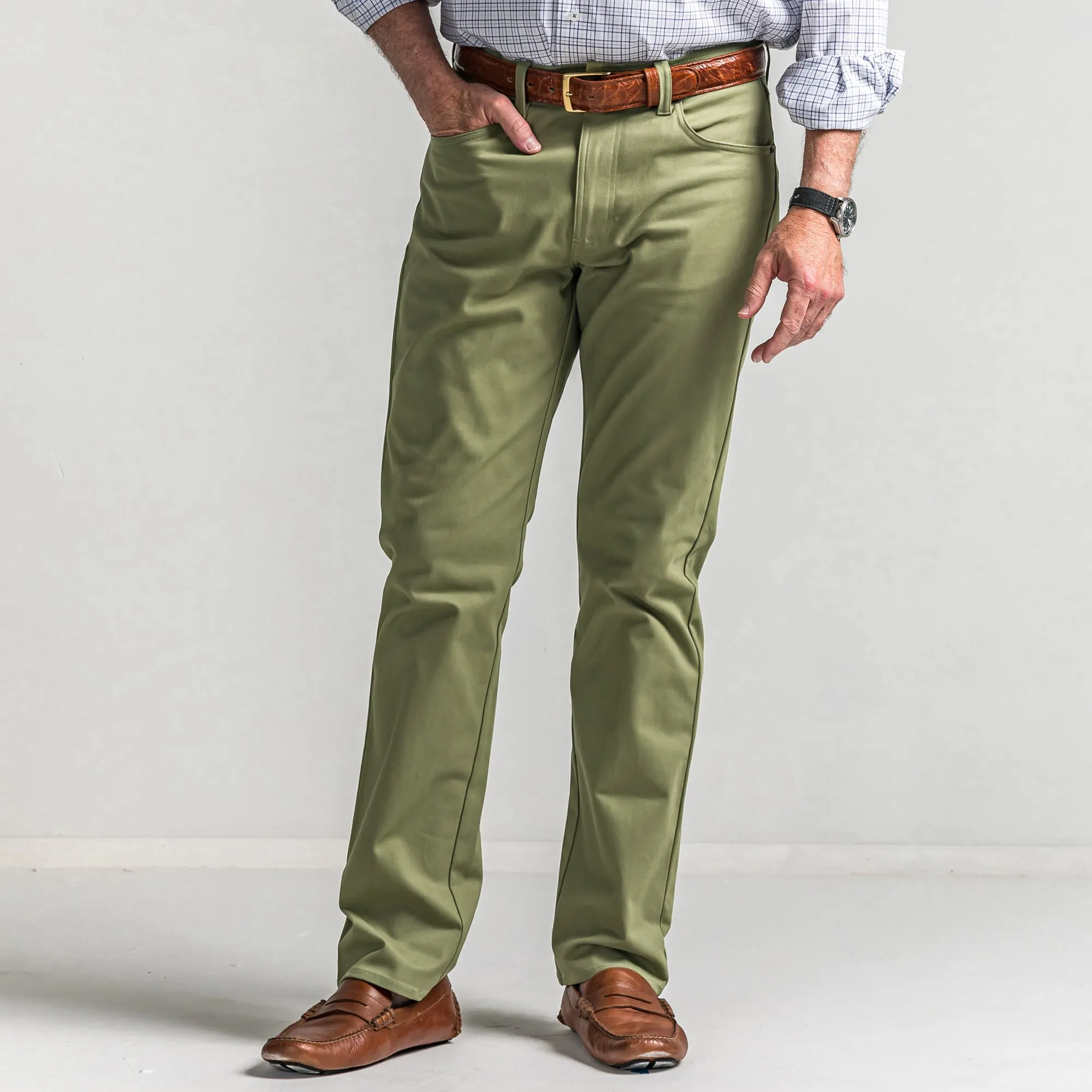Classic Five Pocket Pant Oil Green