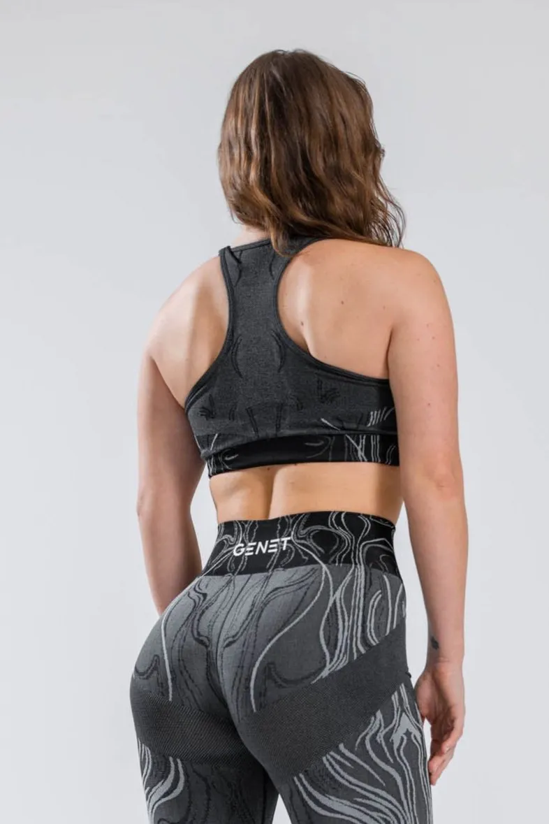 CORE SEAMLESS SPORTS BRA| BLACK