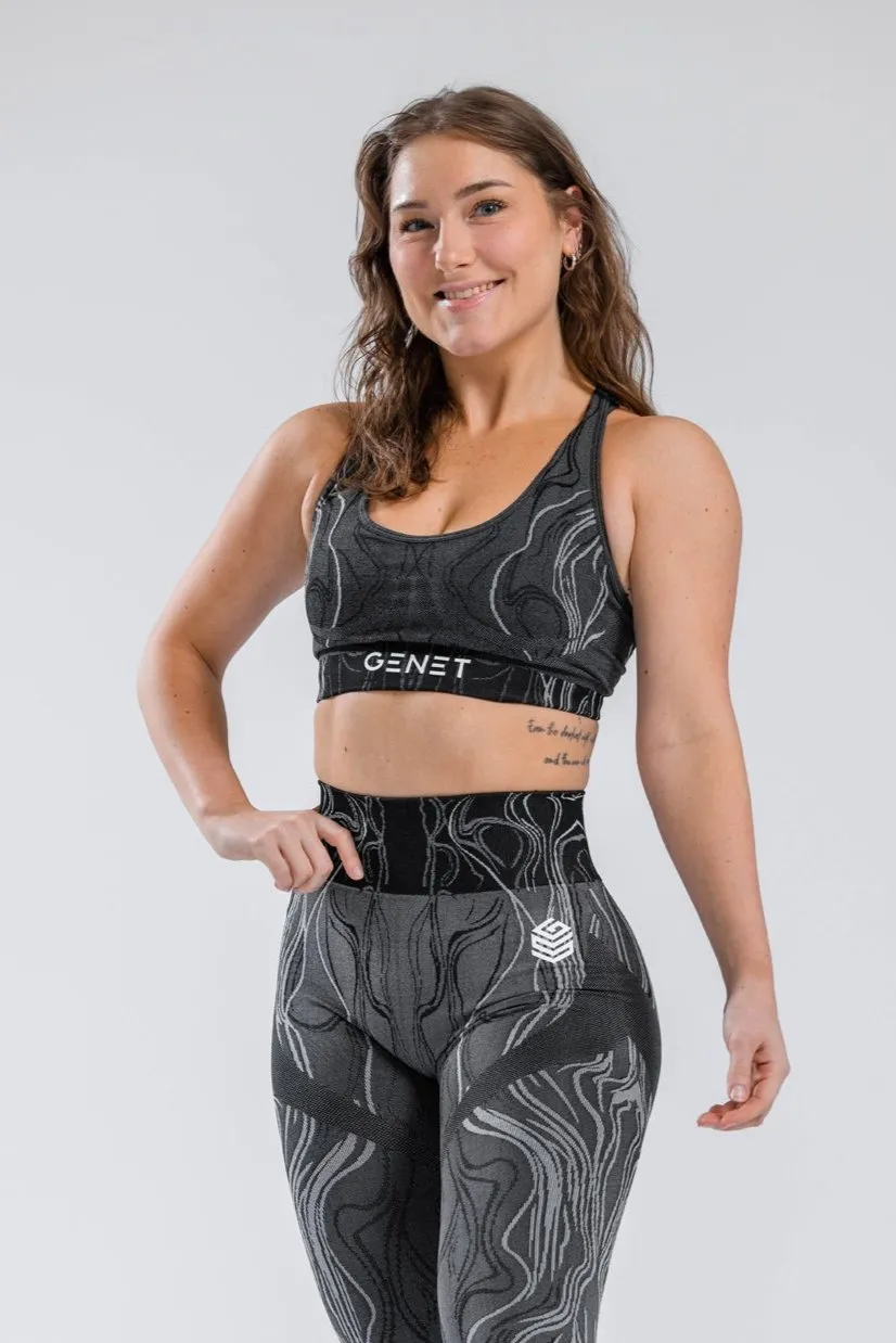 CORE SEAMLESS SPORTS BRA| BLACK