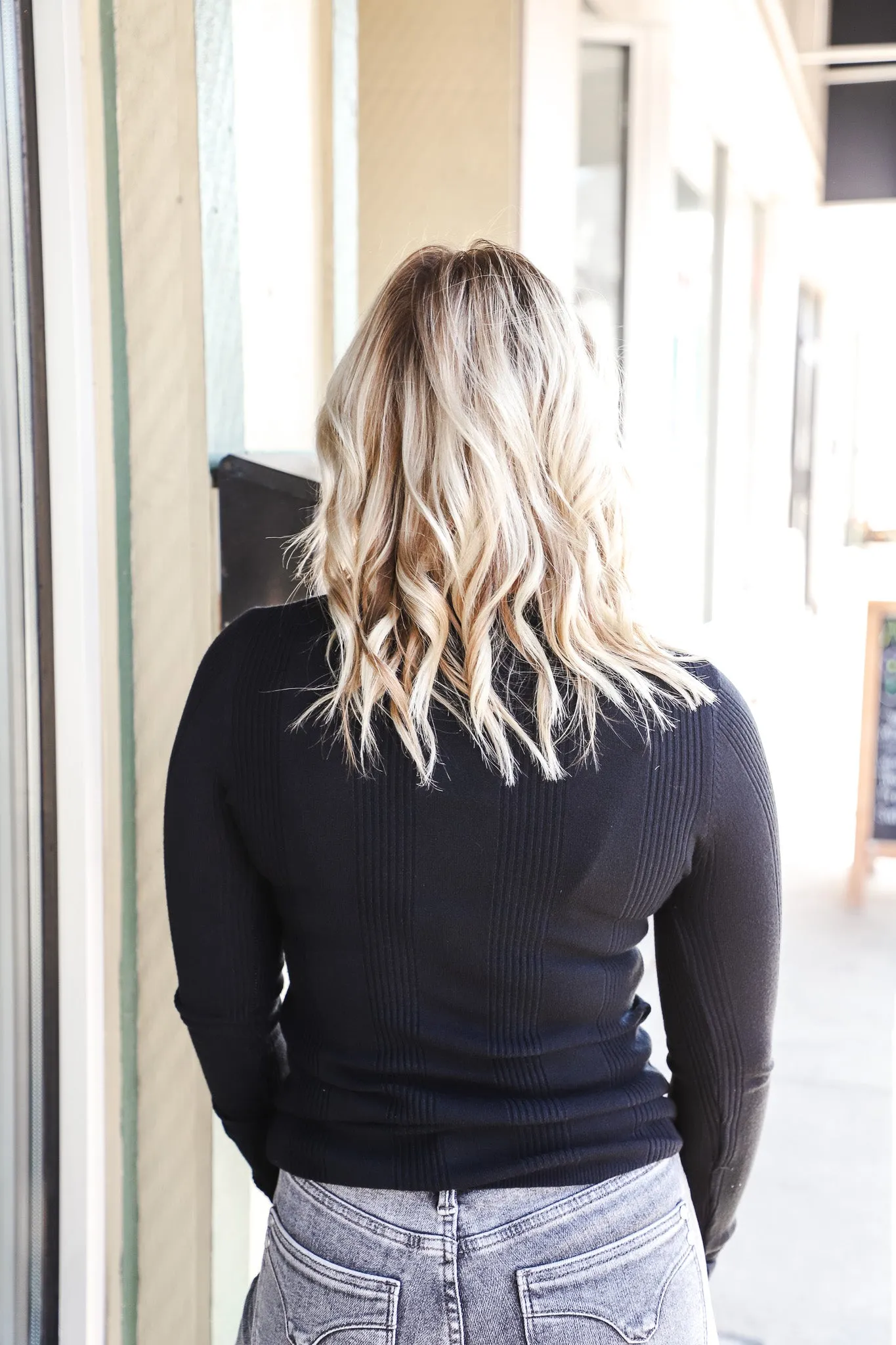 Fall Ribbed Sweater Top