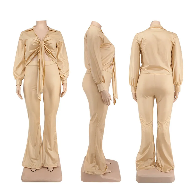 Fashion solid color casual suit（AY1366）