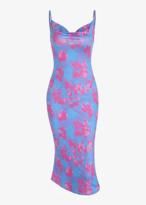 Floral Print Spaghetti Straps Midi Dress
