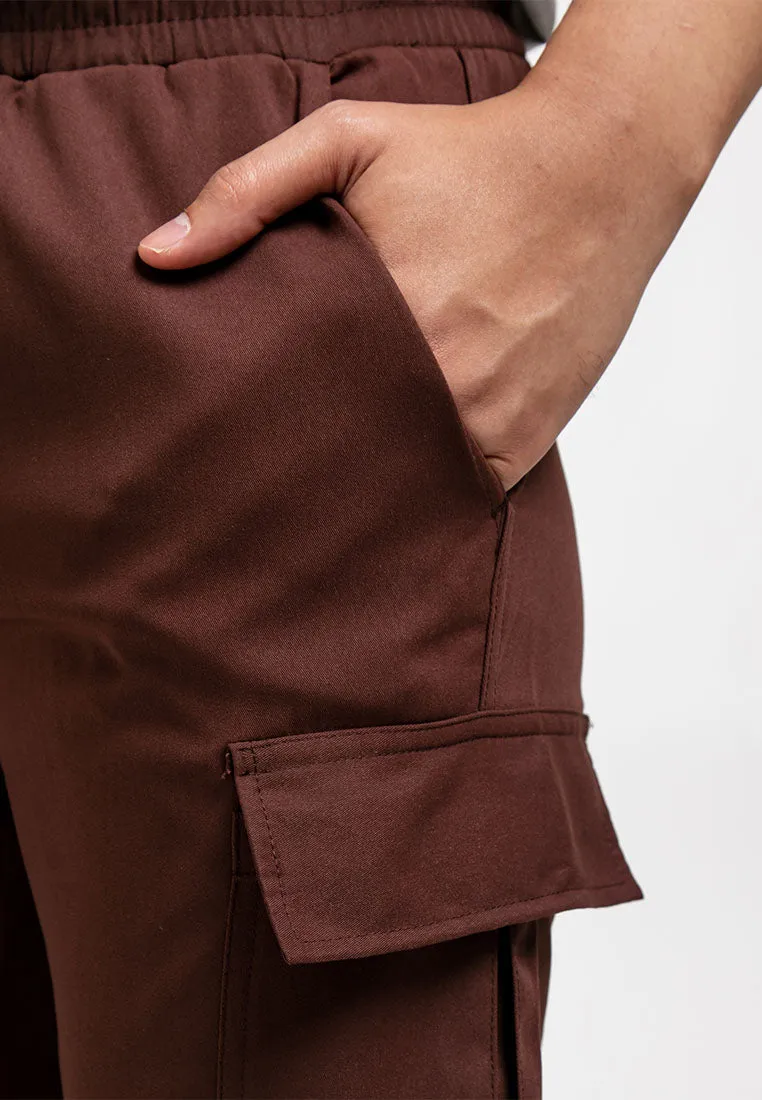 Forest Easy Cotton Cargo Stretchable Slim Fit Long Pants Men | Seluar Lelaki Panjang  - 10750
