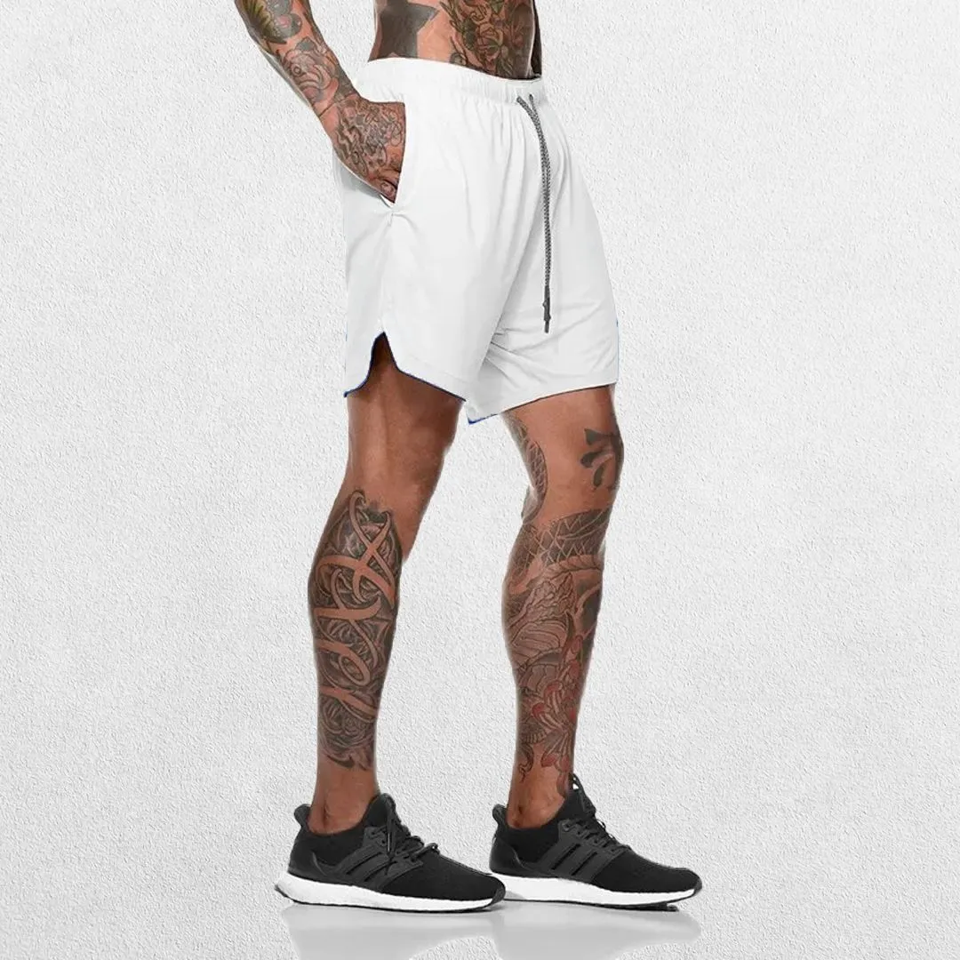 GPW Men's 2-in-1 Running Shorts for Gym & Fitness Workouts