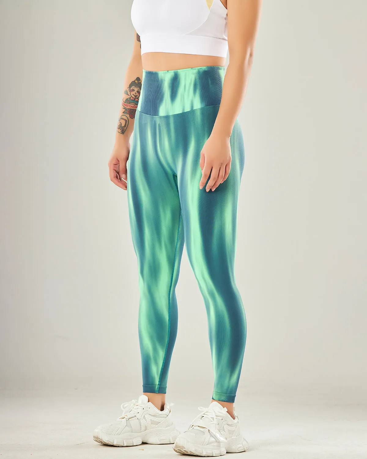 Hannah Seamless Scrunch Leggings - Green
