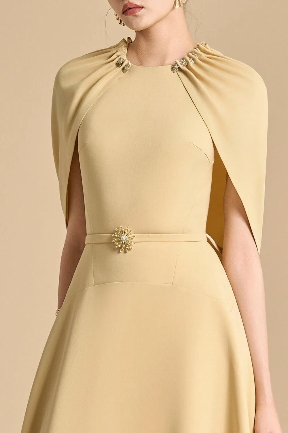 Irissy A-line Round Neck Polyester Ankle Length Dress