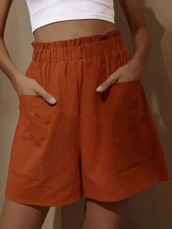 Ivyshape | Bud High Waist Wide-Leg Shorts