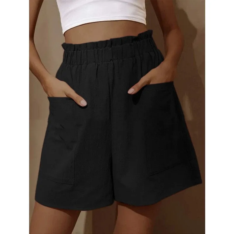 Ivyshape | Bud High Waist Wide-Leg Shorts
