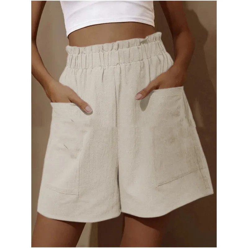 Ivyshape | Bud High Waist Wide-Leg Shorts