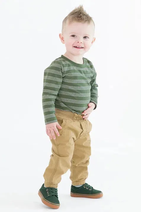 Khaki Chino Jogger Pants