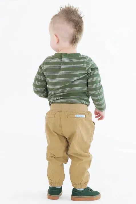 Khaki Chino Jogger Pants