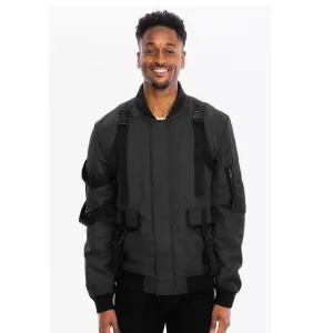 Men's Multi Strap Bomber Jacket