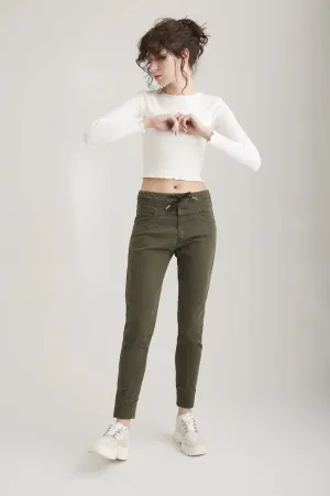 Mila - Slim Jogger Pant - Khaki - 27" Inseam - L01