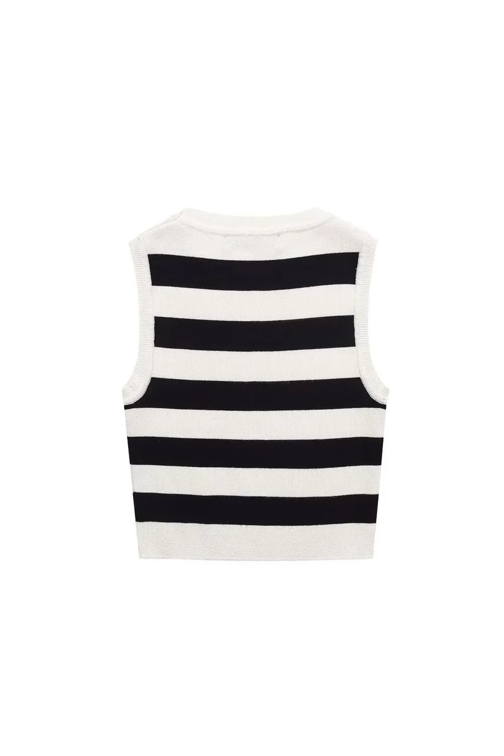 ‘Niamh’ Basic Sleeveless Knit Crop Top