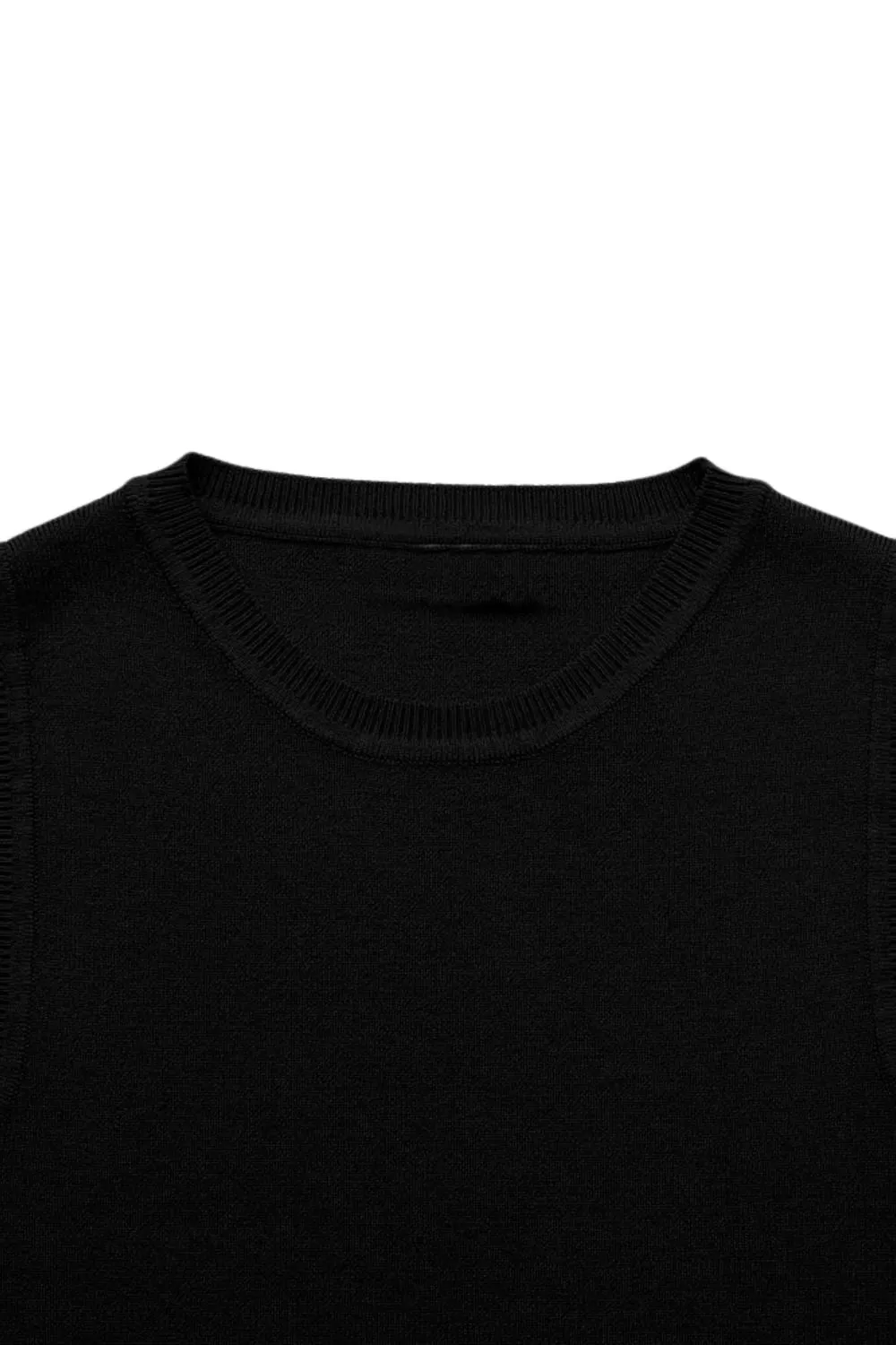 ‘Niamh’ Basic Sleeveless Knit Crop Top