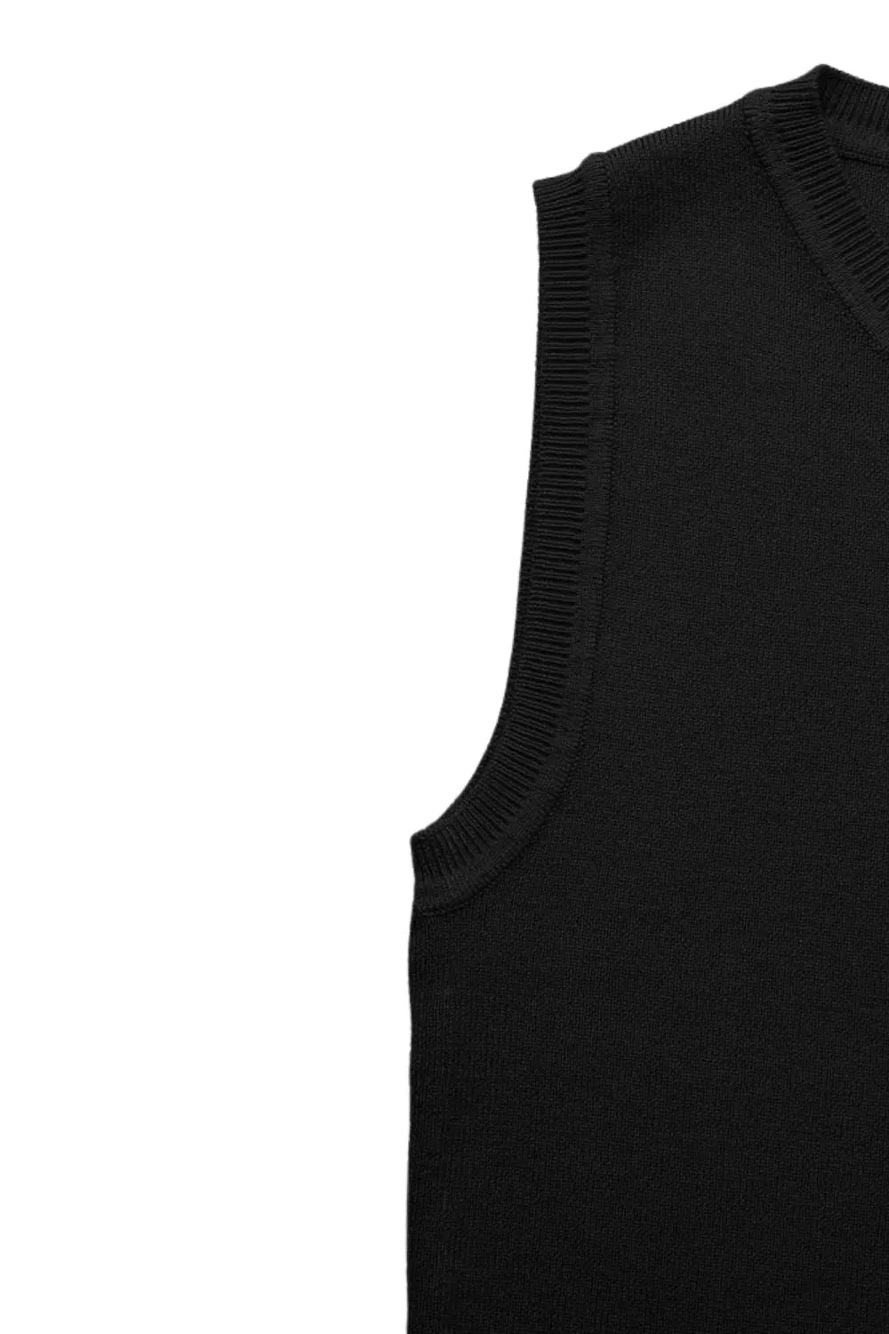 ‘Niamh’ Basic Sleeveless Knit Crop Top