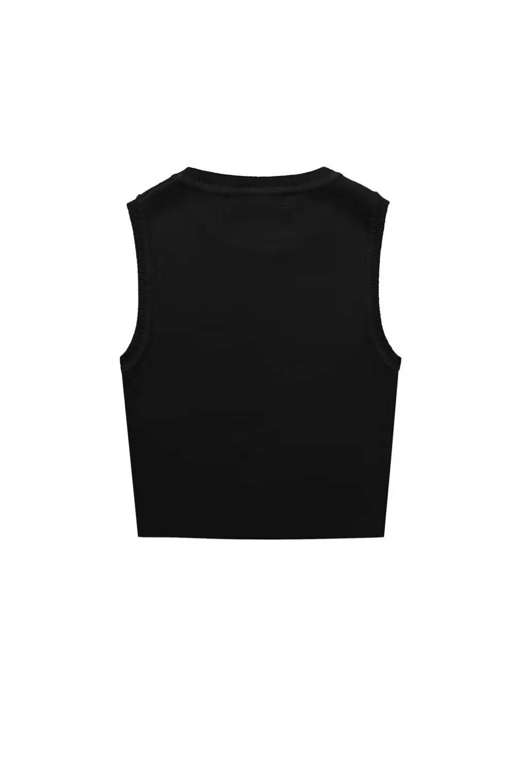 ‘Niamh’ Basic Sleeveless Knit Crop Top