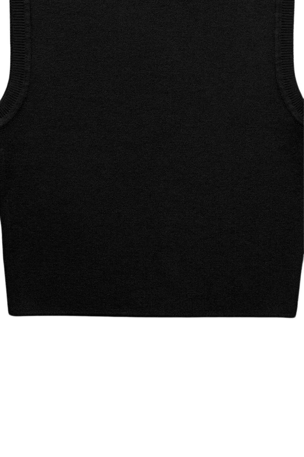 ‘Niamh’ Basic Sleeveless Knit Crop Top