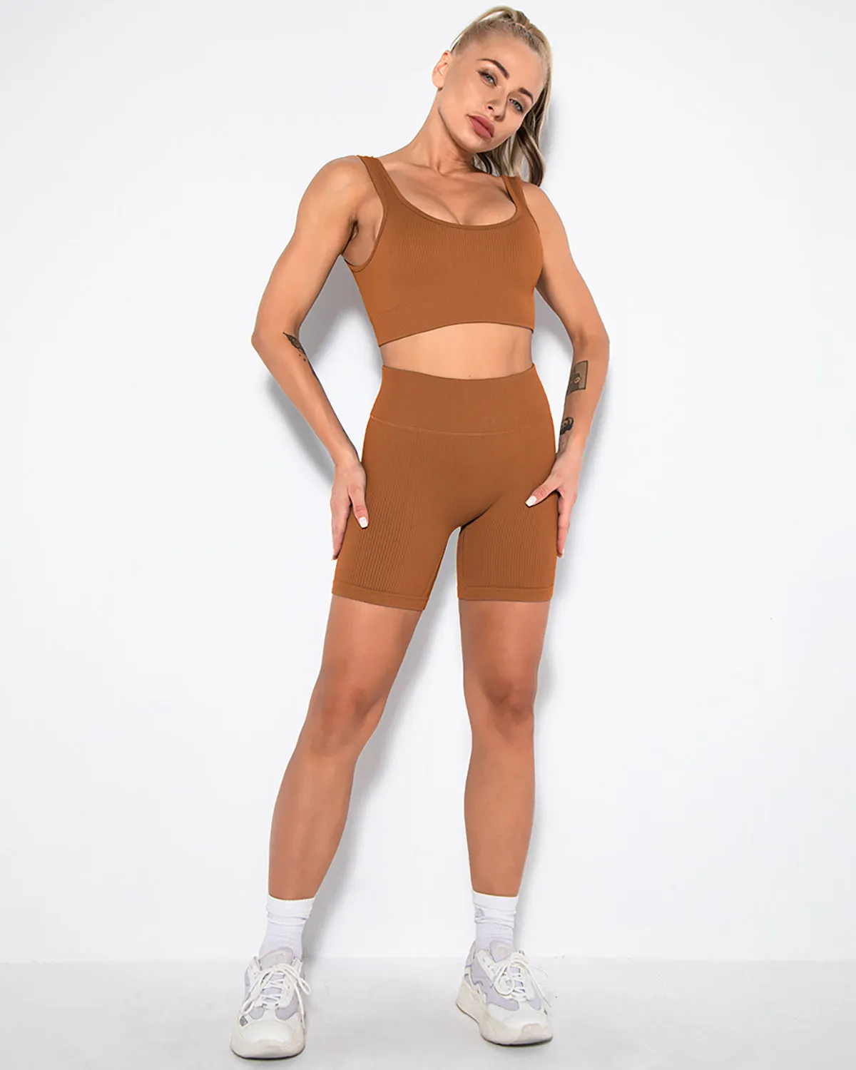 Nieve Sports Bra - Brown Rust