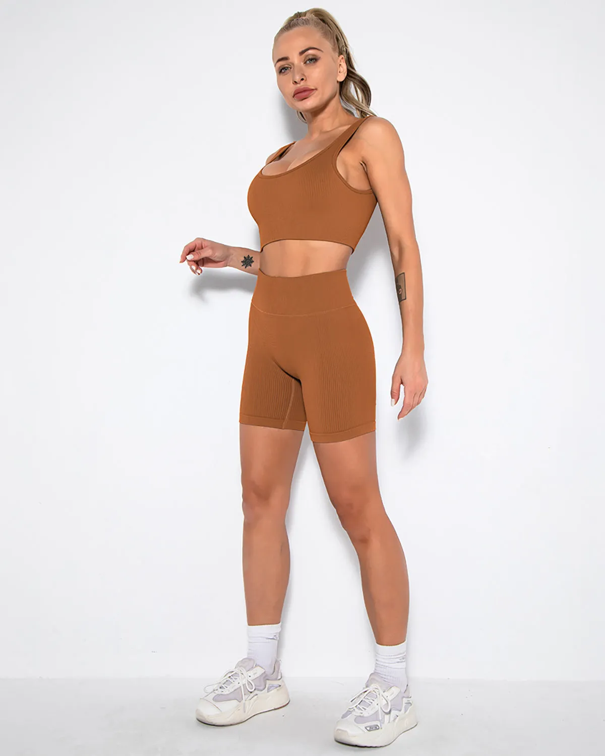 Nieve Sports Bra - Brown Rust