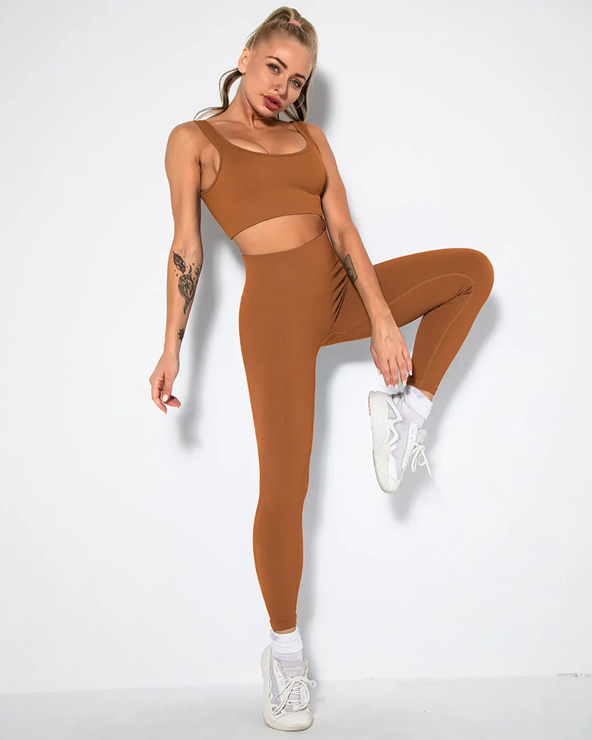 Nieve Sports Bra - Brown Rust