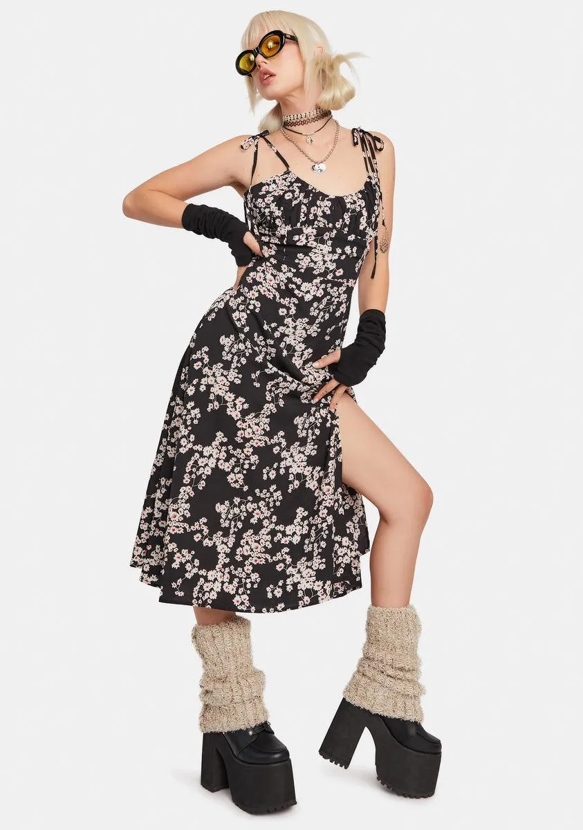 Night Precious Petal Floral Midi Dress