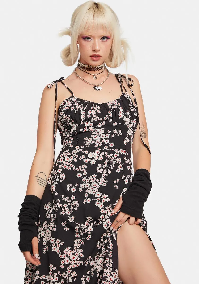 Night Precious Petal Floral Midi Dress