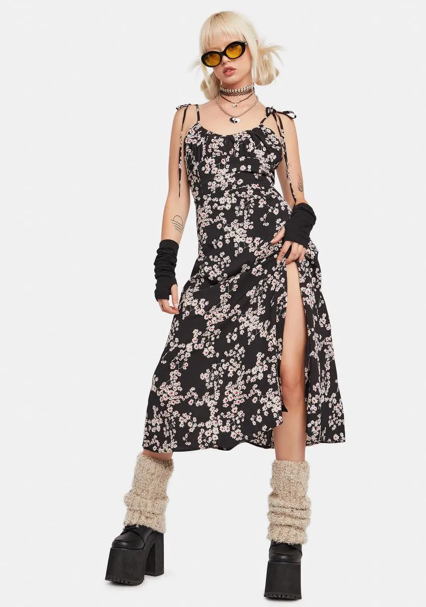 Night Precious Petal Floral Midi Dress