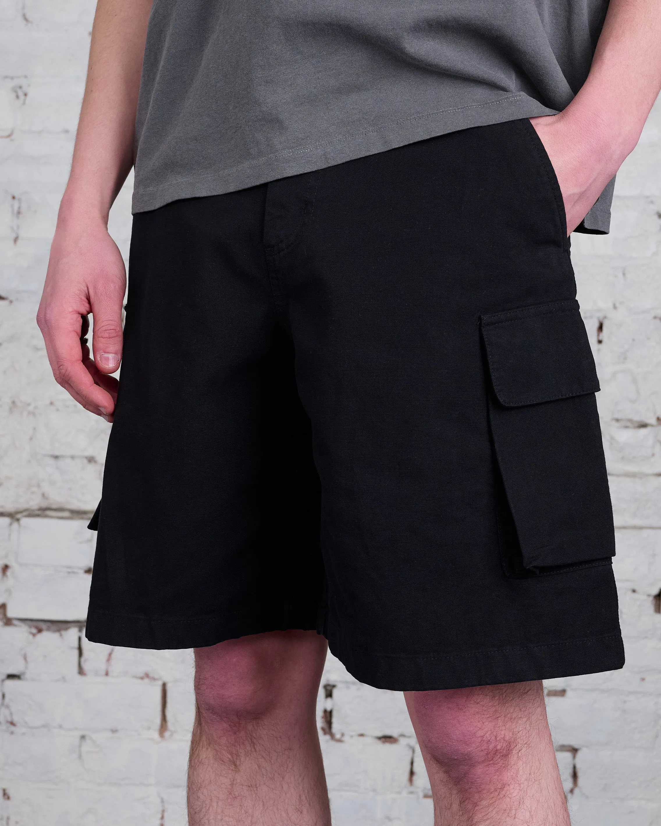 Our Legacy Mount Cargo Short Black Canvas