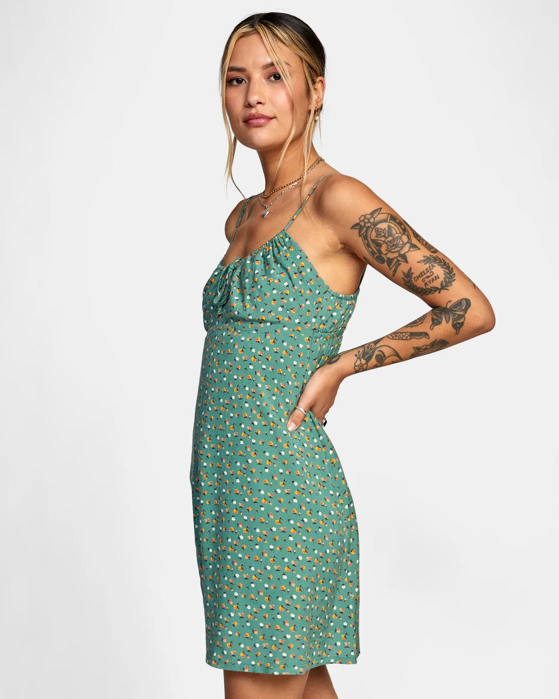 Overtime Sun Dress - Green Ivy