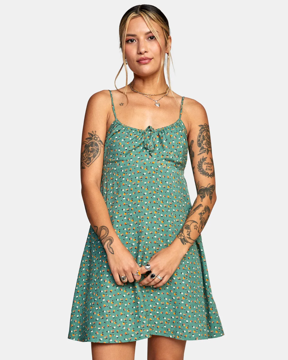 Overtime Sun Dress - Green Ivy