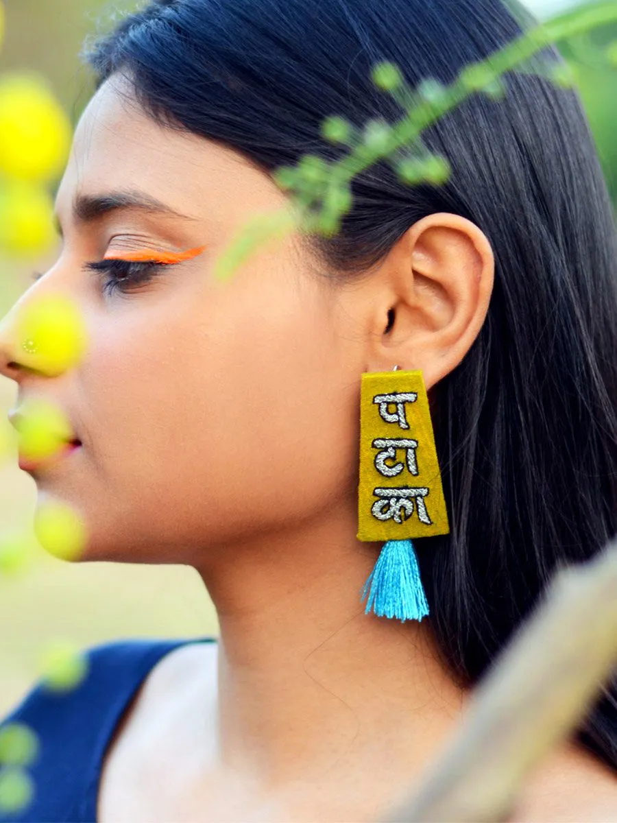 Pataka Embroidered Earrings