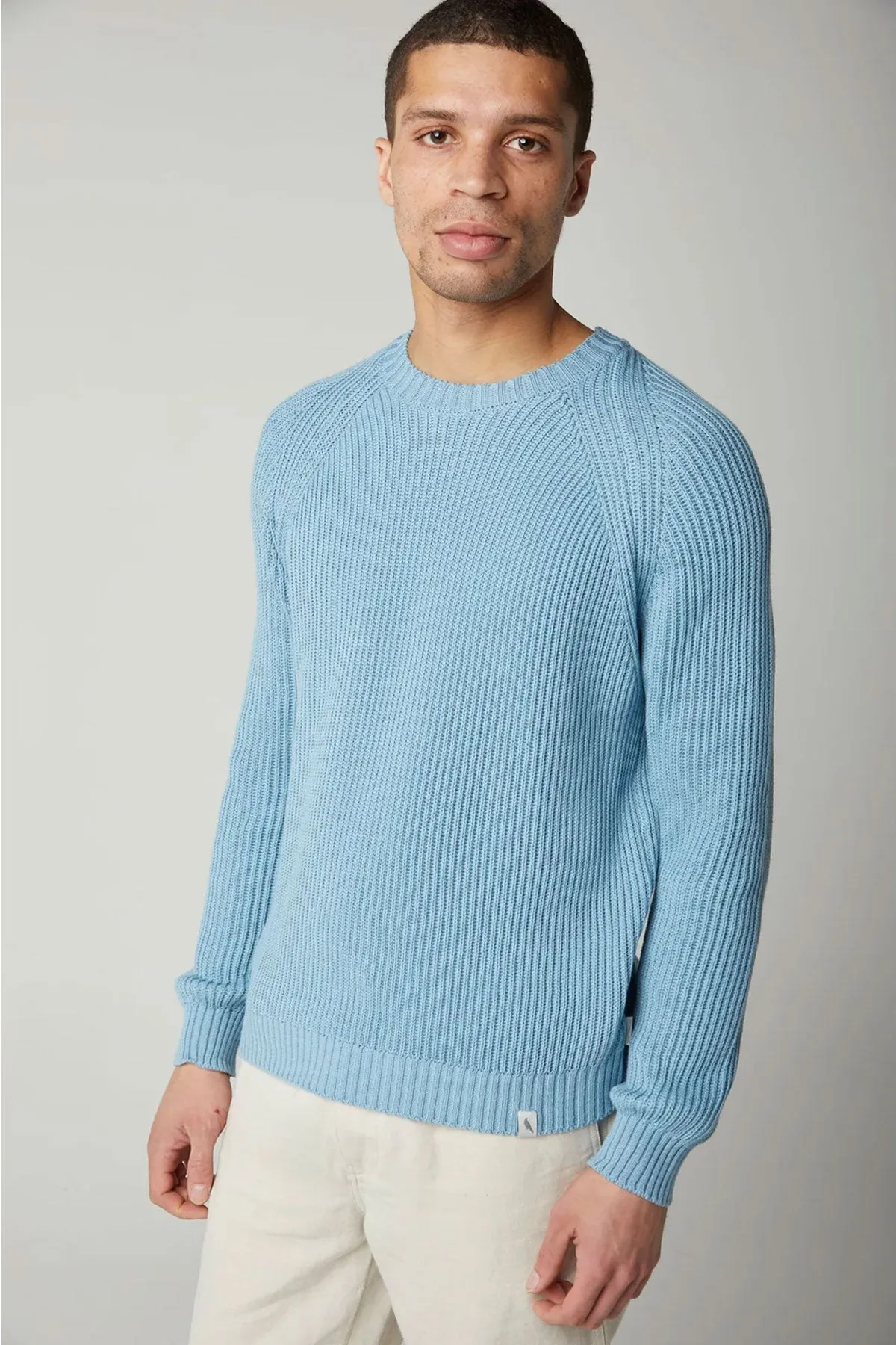 Peregrine - Harry Cotton Sweater in Seafoam