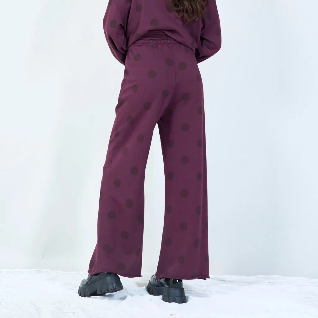 Polka dot wide-leg pants wholesale