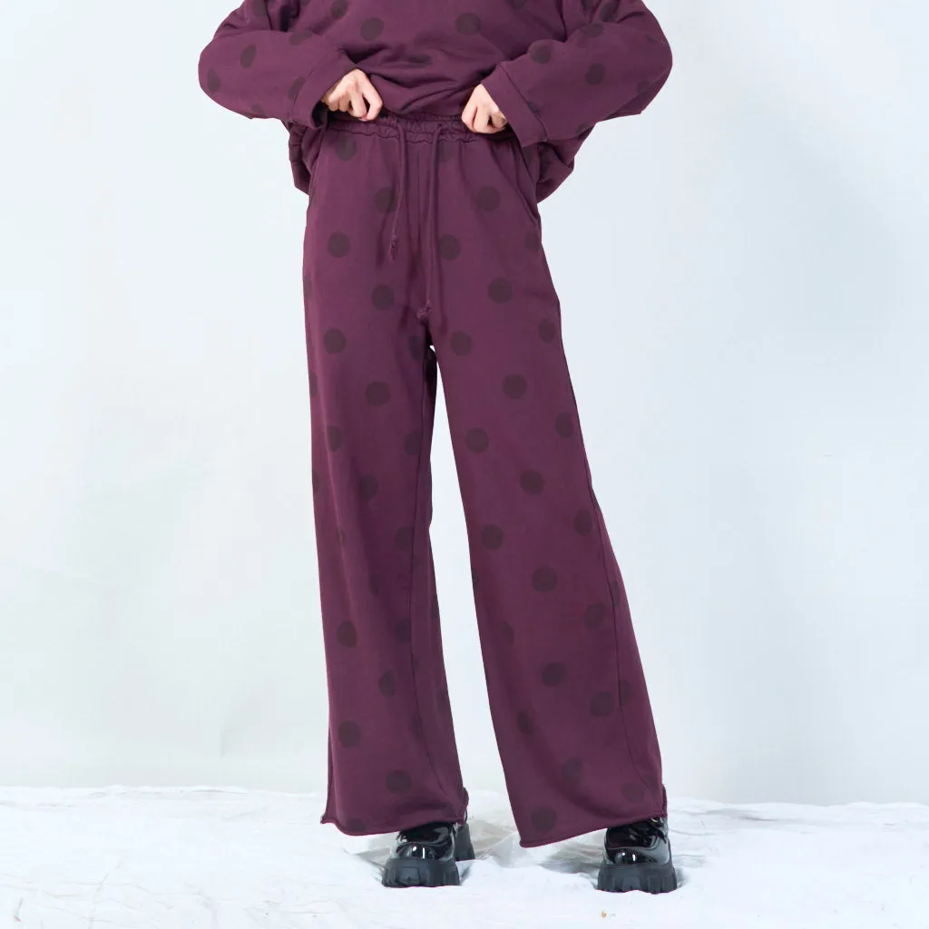 Polka dot wide-leg pants wholesale